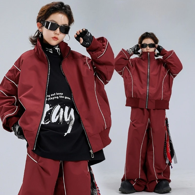 

New Modern Jazz Dance Performance Costumes for Boys Loose Jacket Hip Hop Pants Streetwear Group Hop Hop Stage Show Clothes Set