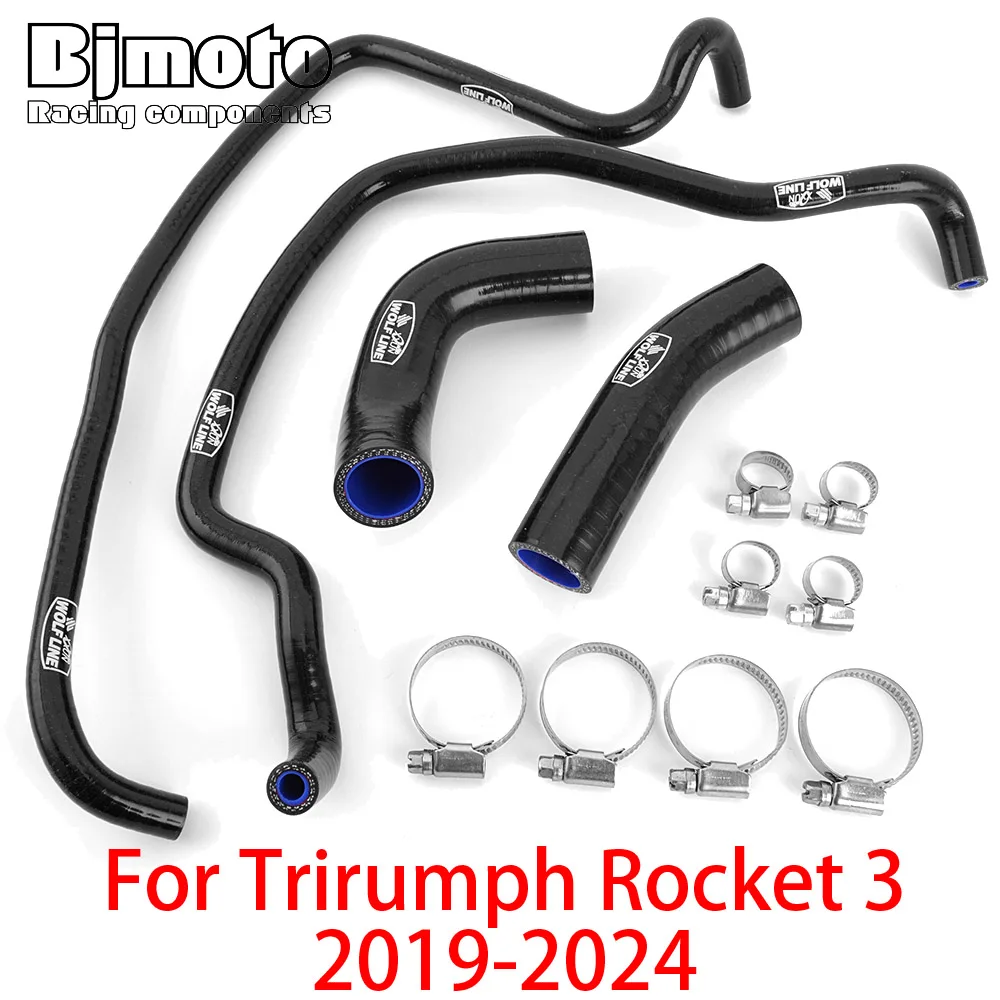 

Motorcycle Silicone Radiator Coolant Hose kit Water-cooled Pipes Tube For Trirumph Rocket 3 Rocket3 Rocket-3 2019-2024