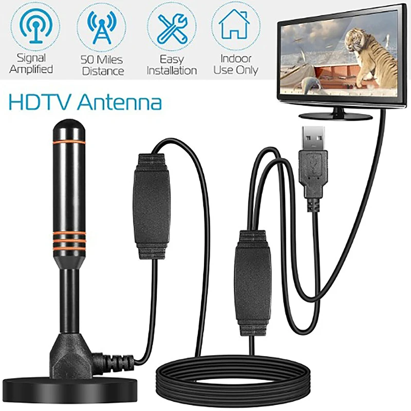 Digital TV Antenna Dvb-t2 Antenna With Amplifier Indoor Ground Wave Car Dtmb Antenna 5 Meters