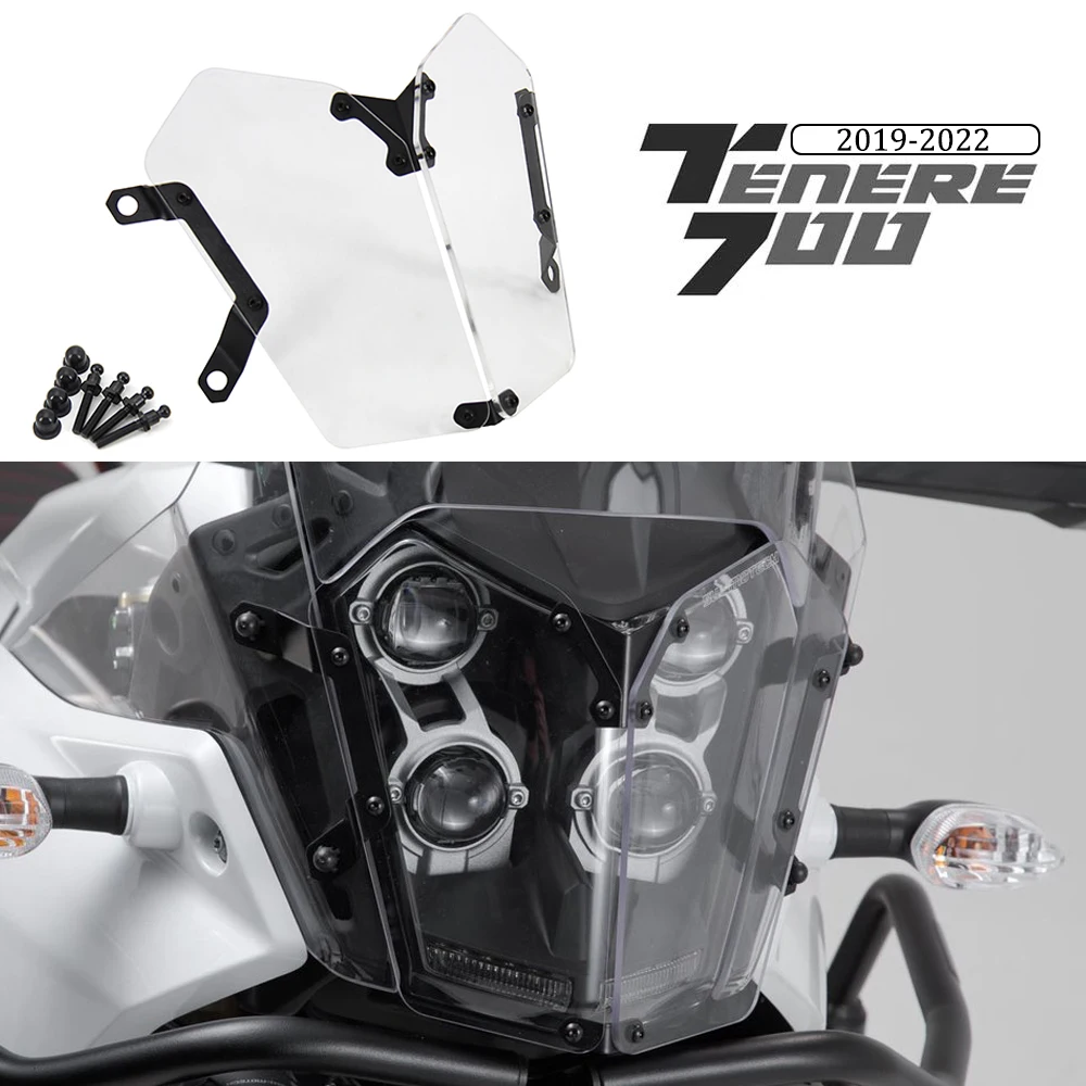 

2022 New Motorcycle Acrylic Headlight Protector Grille Guard Cover For YAMAHA Tenere 700 Tenere700 XT700Z XT 700 Z 2021 2019