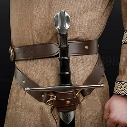 القرون الوسطى حزام خصر حامل السيف الرجال Steampunk مشبك حزام القراصنة فايكنغ فارس تأثيري حلي الملحقات