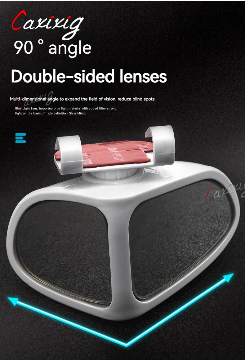 Car Reversing Small Round Mirror Front And Rear Wheel Wide-Angle Mirror Double-Sided Auxiliary Rearview  360 Degree Blind