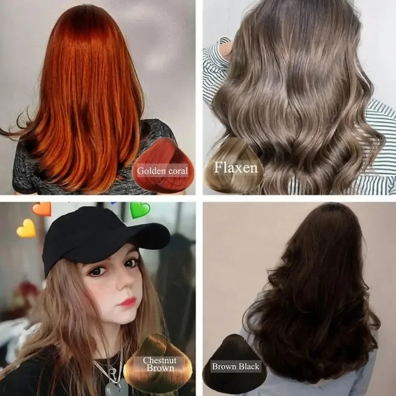 Extensões do champô do cabelo instantâneo, 5 minutos, branco no preto, fórmula suave, gengibre, multicolor, ferramentas do estilo, 1PC