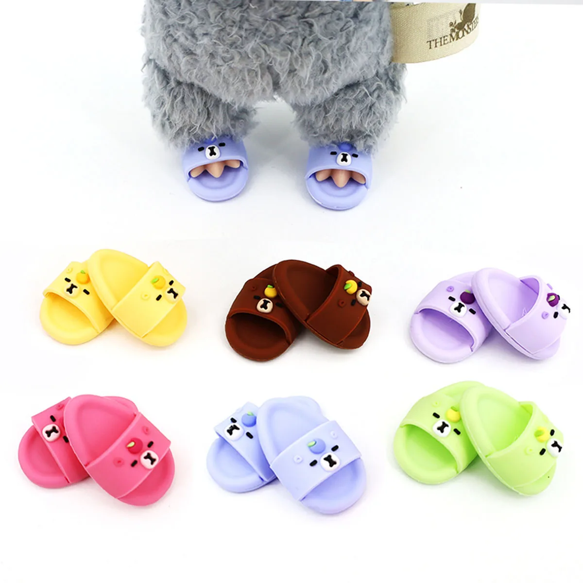 Labubu Dolls Accessories Miniature Cute Shark Slippers Fun and Stylish Casual Shoes for Playtime For Labubu Accessories Shoes