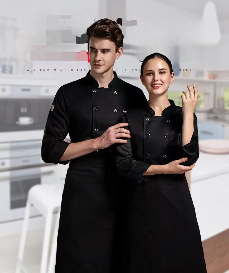 Room Hot Pot Kitchen Clothing Grand Hotel Chef Uniforms for Men and Women Thickened Breathable Kitchen Catering Cake