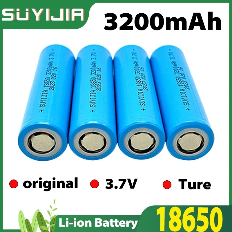 New 18650 Battery 3.7V 3200mAh Original Lithium Battery Cells Li-ion Rechargeable Batteries Actual Capacity Power Electric Tools