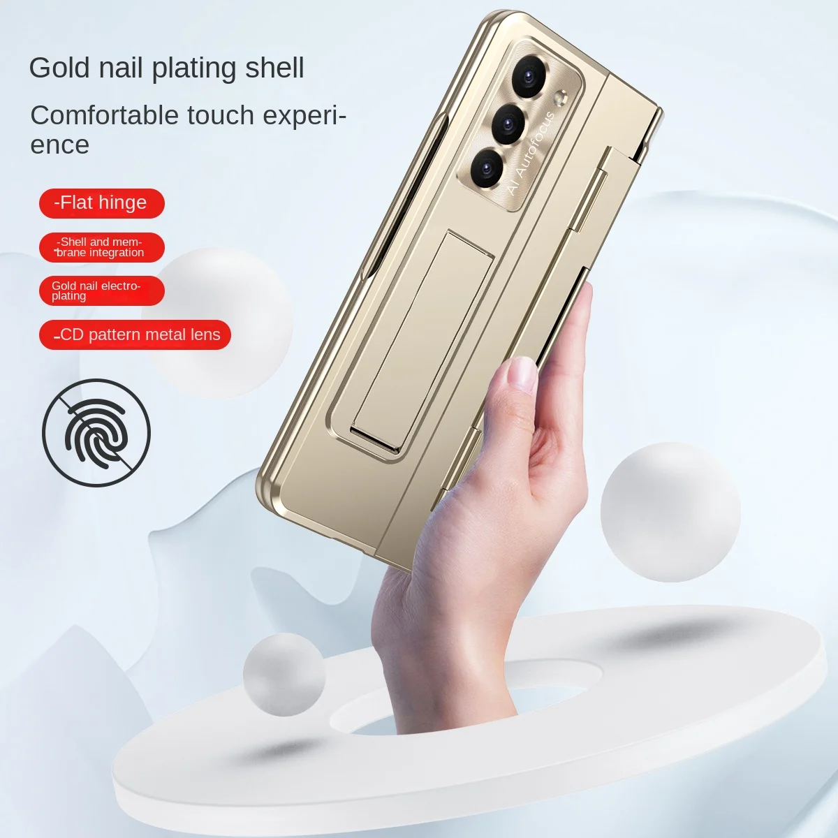 luxury Electroplating Phone Case for Samsung Galaxy Z Fold 7 6 5 4 3 Fold6 Fold5 Fold4 Fold3 Hinge Anti Drop Protective Cover