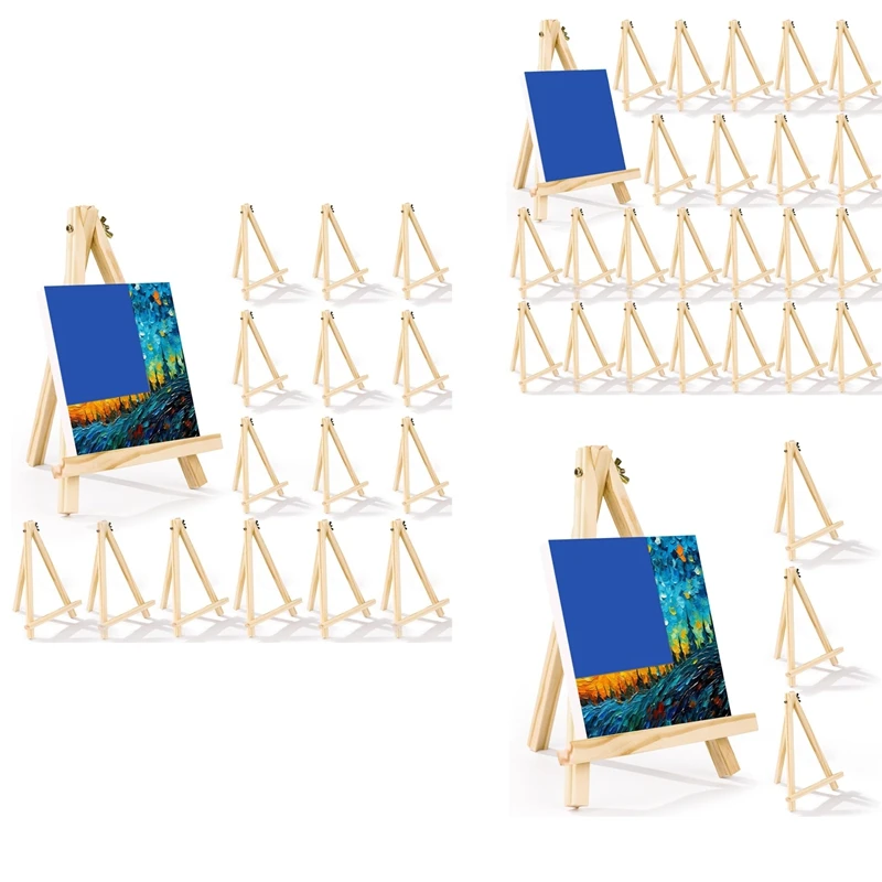 9 Inch Wooden Easel For Painting Canvas, Art,Tripod,Painting Party Easel, Kids Student Desktop Easel For Painting