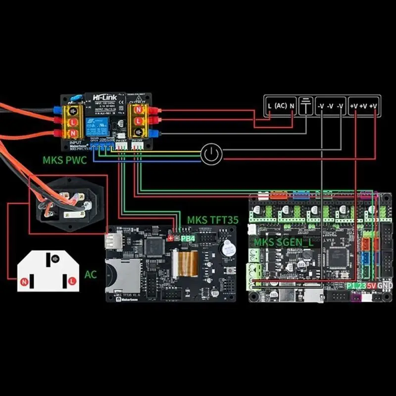 

Y1UB MKS PWC Automatic Shutdown Module for 3D Printer Save Energy Ensure Safety