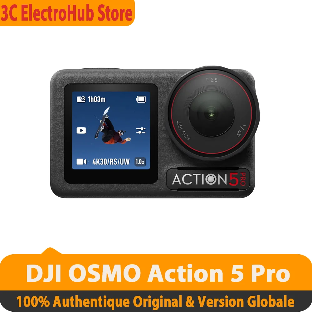 Caméra DJI Osmo Action 5 Pro, capteur 1/1,3″, autonomie prolongée de 4 h, vidéo 4K/120 ips