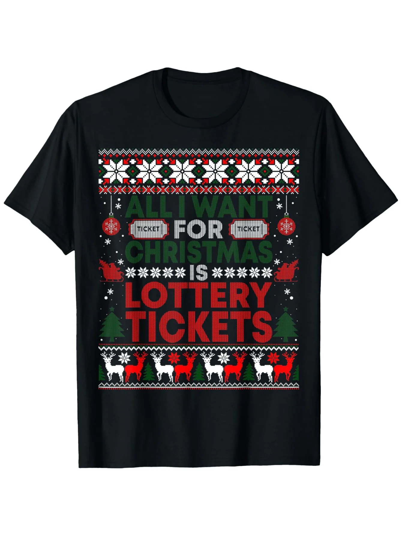 Funny Lottery Tickets Christmas Money Cash Gift Card T-Shirt 100% Cotton O-Neck Short Sleeve Summer Casual Mens T-shirt