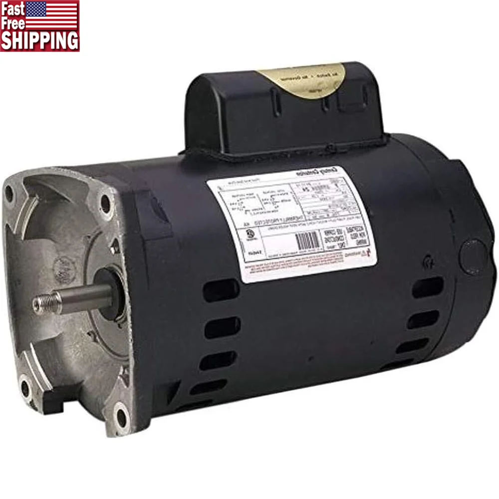 3/4 HP Pool Pump Motor 3450 RPM 230/115V ODP PSC 56Y Frame 5.4/10.8 Amps Stainless Steel Square Flange