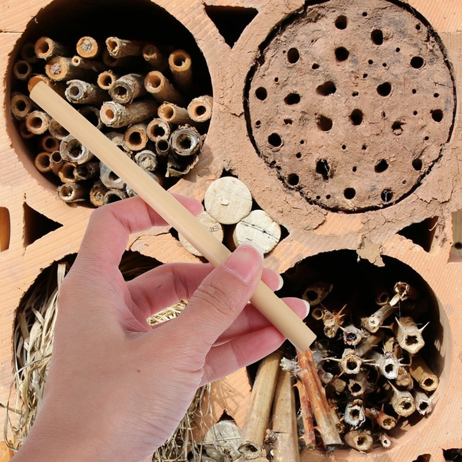 

100pcs Reed Natural Refillable Bee House Tubes For Pollination Beekeeping Replacement Beehive Accessories Diy Bee Tubes
