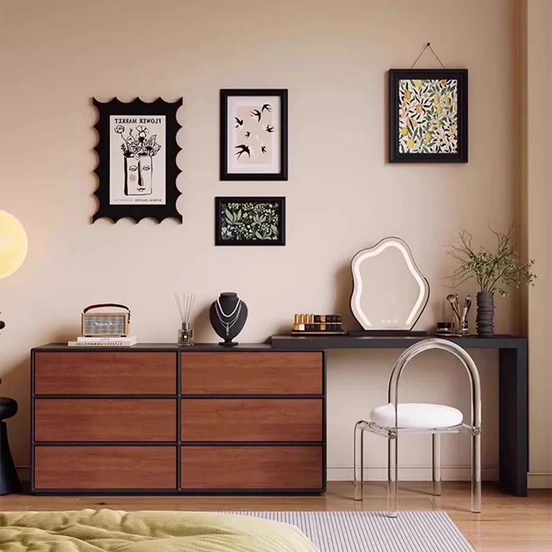 Dressing Table Black Large Vestidores Home Furniture European College Dorm Essentials Vanity Table Storage Living Room Bathroom