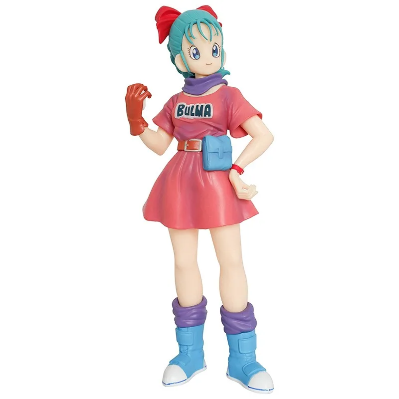 Bandai Dragon Ball Anime Figure Childhood Bulma Pretty Girl Action Figures Statue Model Doll toy Collectible Rooms Decoration