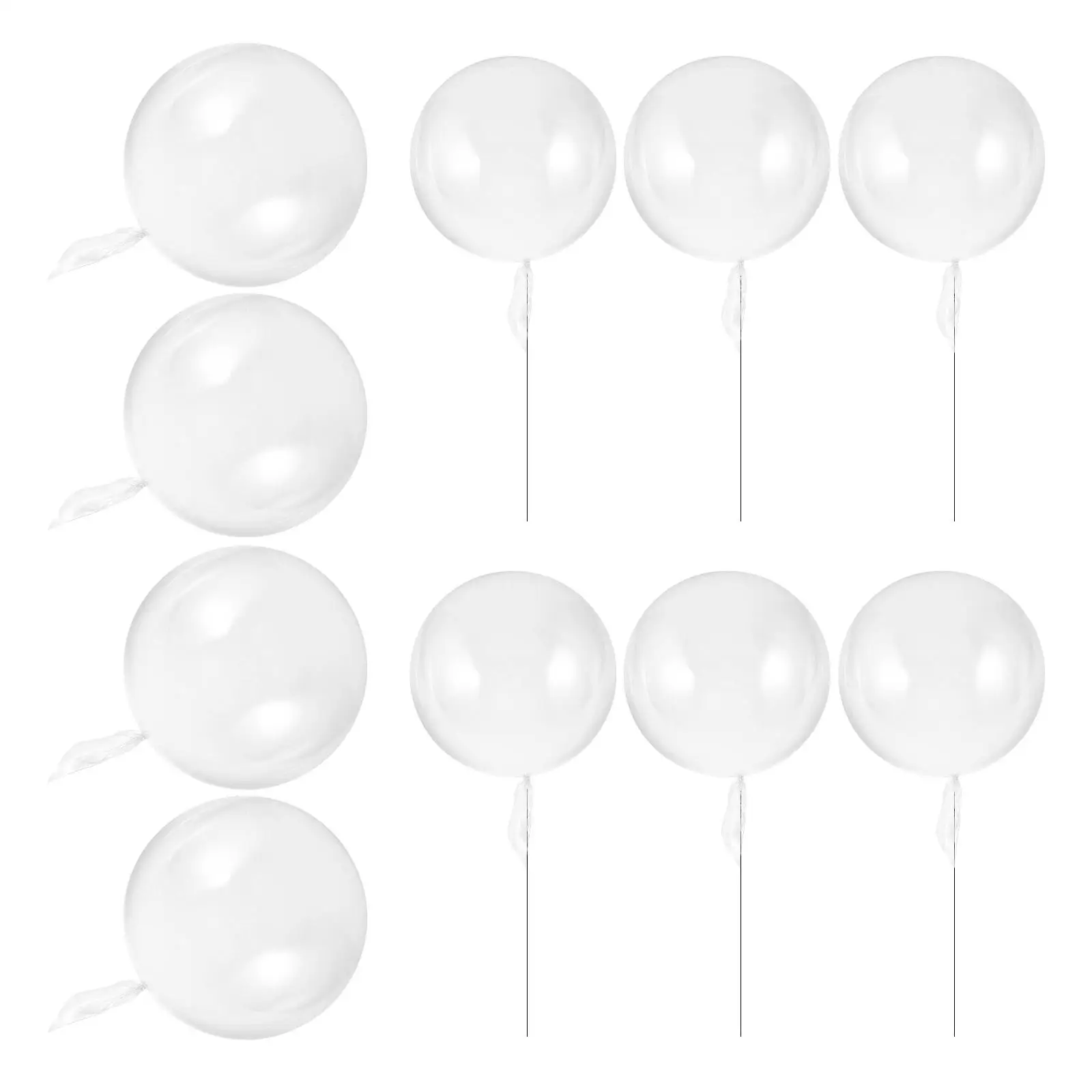 

35pcs Bobo Balloons Plastic Clear Decorations Transparent for Parties Weddings Bridal Baby Showers Large Balloons Festive
