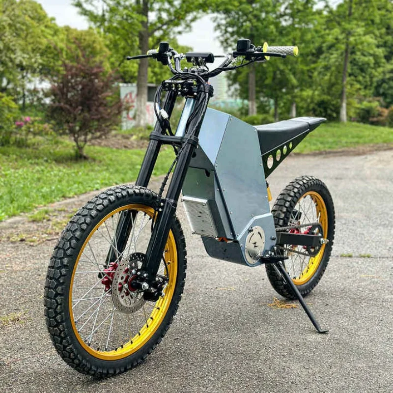 72V 15000W 75AH High Speed 100KMH 62MPH Fast Electric Dirt Bike Long Range Mid-Drive Adult Fatbike Mountain Motorcycle Motorbike