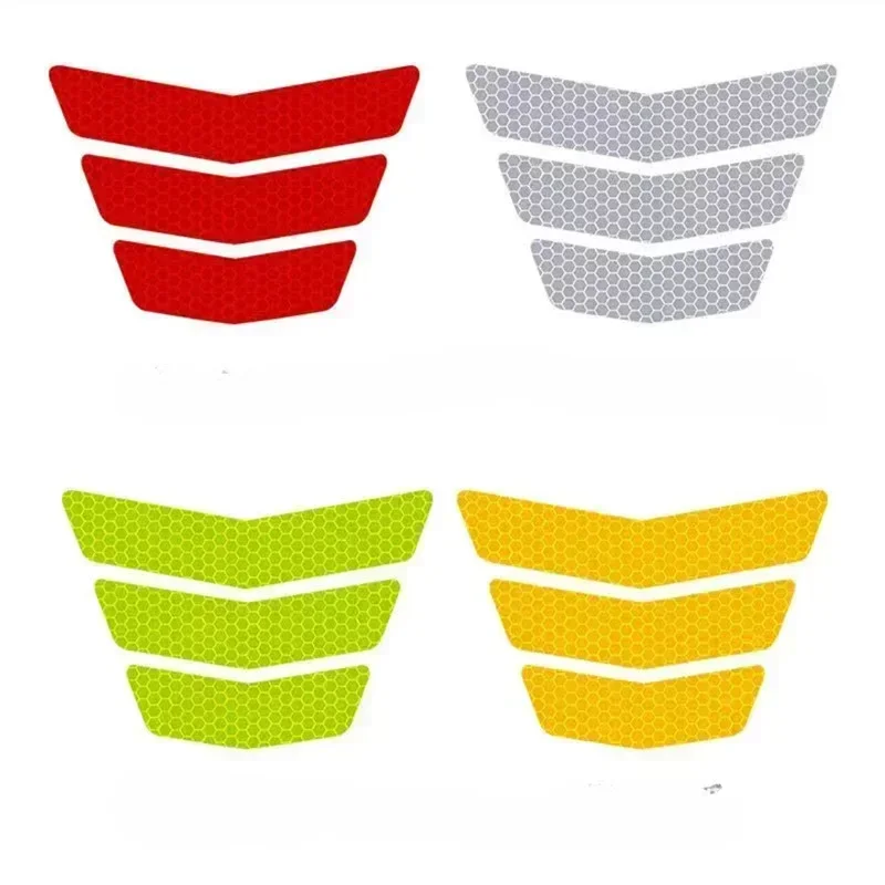 ملصقات السيارات والدراجات النارية ملصق عاكس عالمي للدراجات النارية ملصق مزخرف للتحذير الليلي ملصق السلامة مجموعة واحدة #6