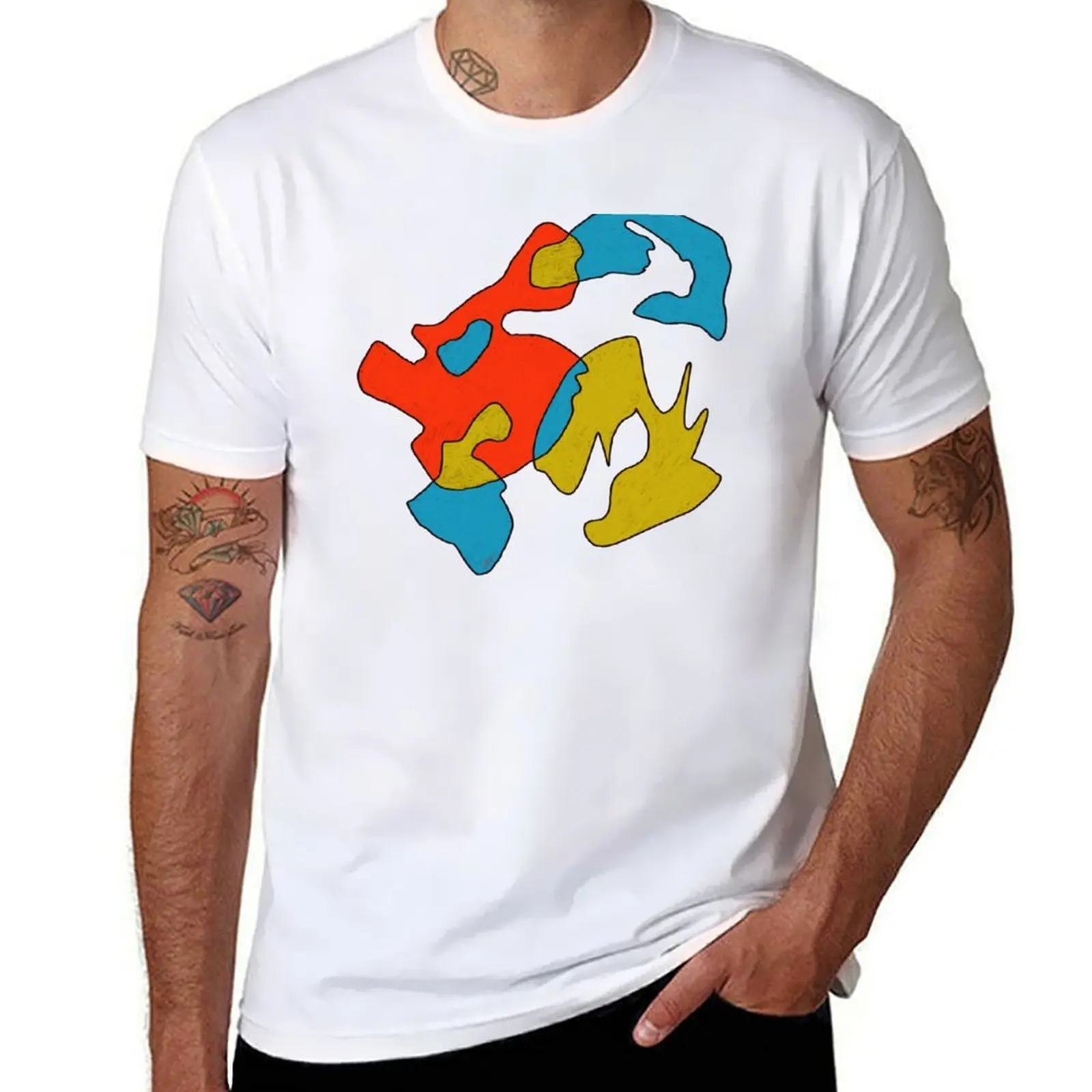 

Puddles 1 (red, blue, yellow) T-Shirt printed t shirts for man t shirts for man slim fit T-Shirt