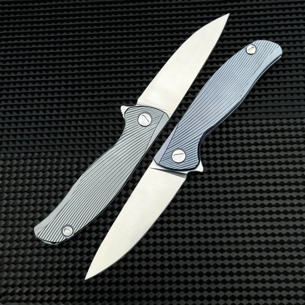 

Multi-Functional EDC Folding Knife with D2 Blade and Titanium Alloy Handle Outdoor Hiking Adventure Camping Self-Defense Knives