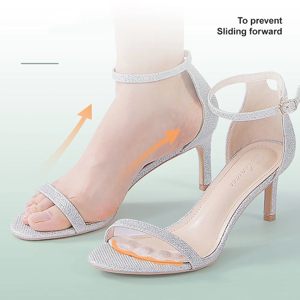 Coussinets coordonnants en silicone souple pour chaussures pour femmes, coussinets d'insertion avant-pied, doublure de talon, l'offre elles intérieures en gel pour talons, sandales, pied non ald