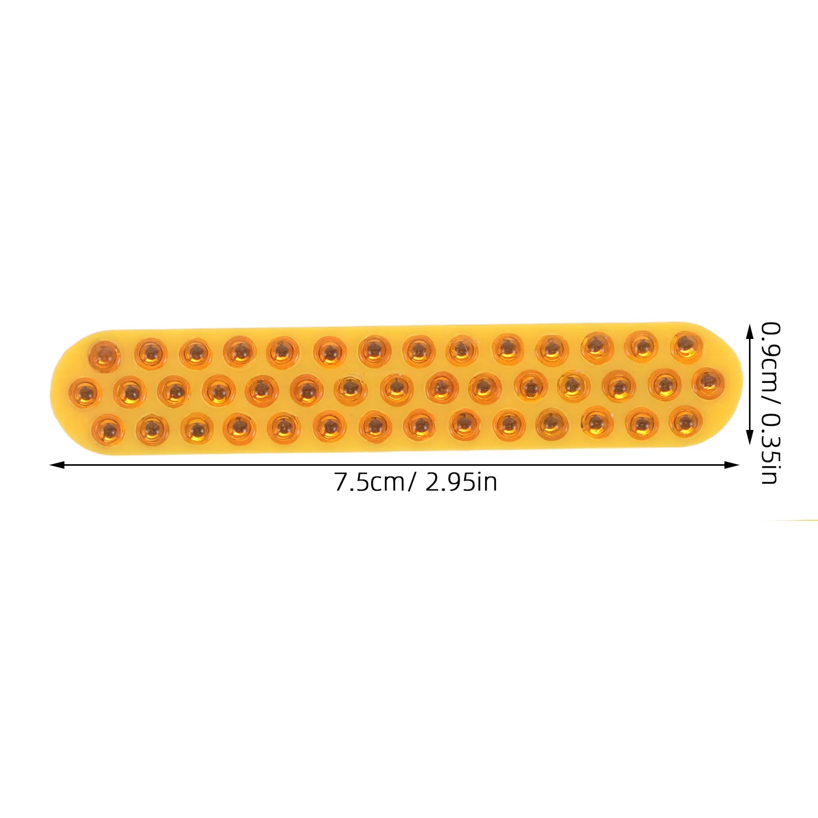 10Pcs Road Reflectors Pavement Markers Yellow 2.95x0.35in Reflective Driveway Marker All Weather Safety Warning Raised Pavement