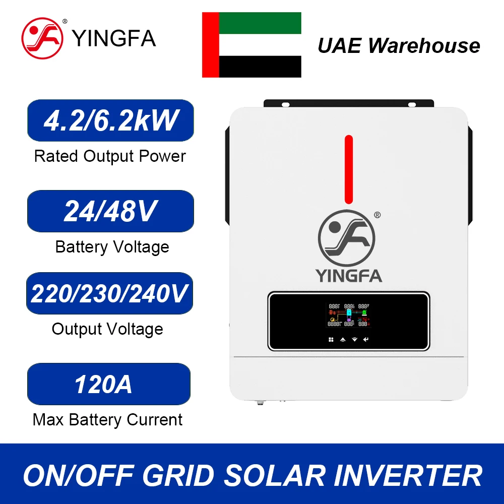 YINGFA UAE Warehouse Available PV Inverter 220V - 240V Output MPPT Off Grid Hybrid Solar Inverters