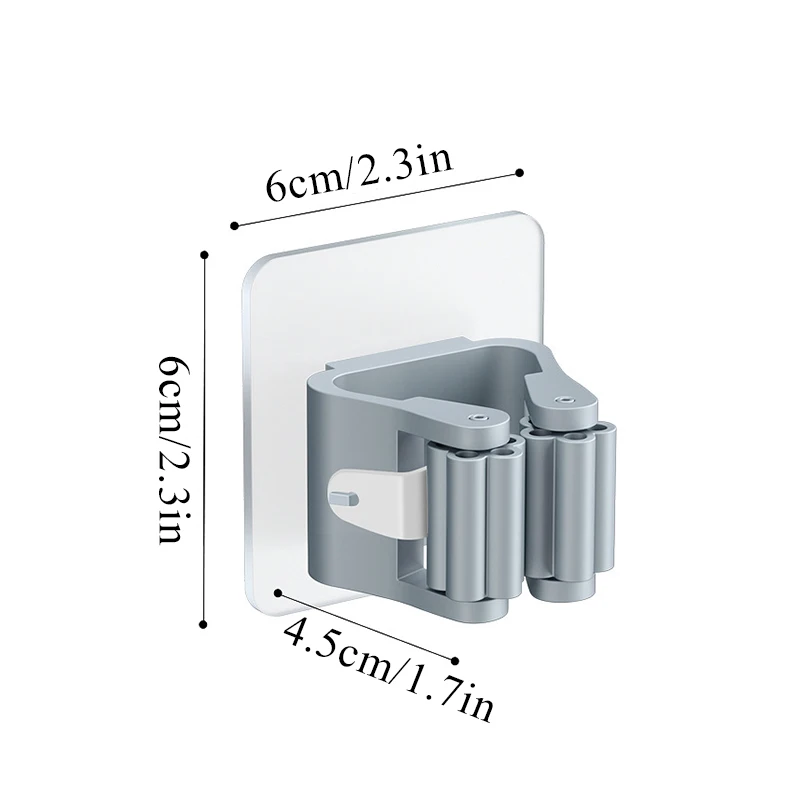 Stojak na miotły do mopa naścienny Organizery na mopa Samoprzylepny wieszak na miotły do mopa łazienkowego Wodoodporny organizer kuchenny