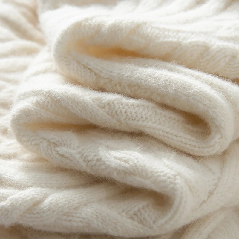 Choice Men Mock Neck Pullover Cashmere Sweater Autumn Winter 100%Pure Cashmere Knitwear Smart Casual Sweater Korean Fashion Tops