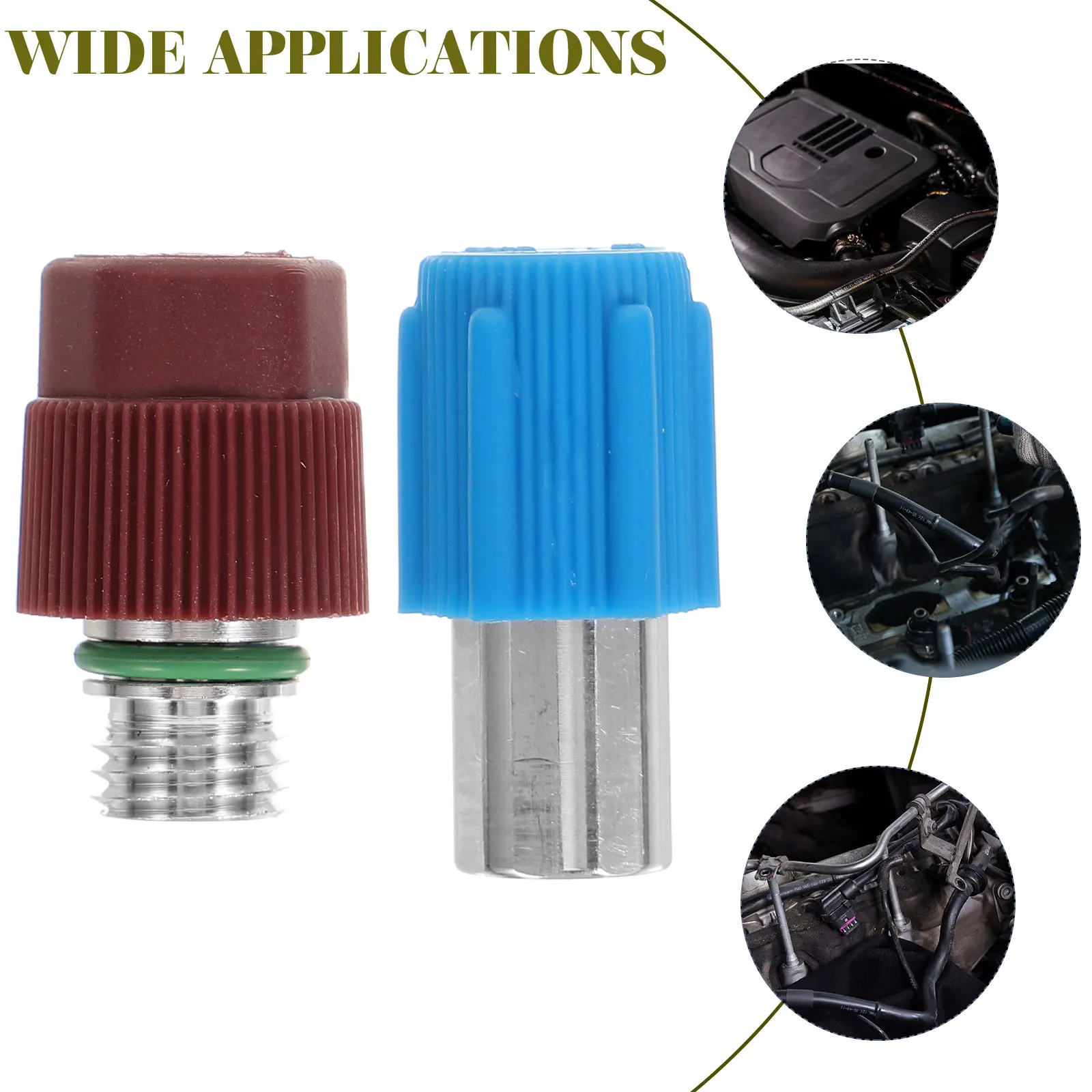 1Pair Refrigerant Hose Adapter Stainless Steel Conditioning Connector Fitting for Air Conditioner Filling Exhaust Detection - view 3