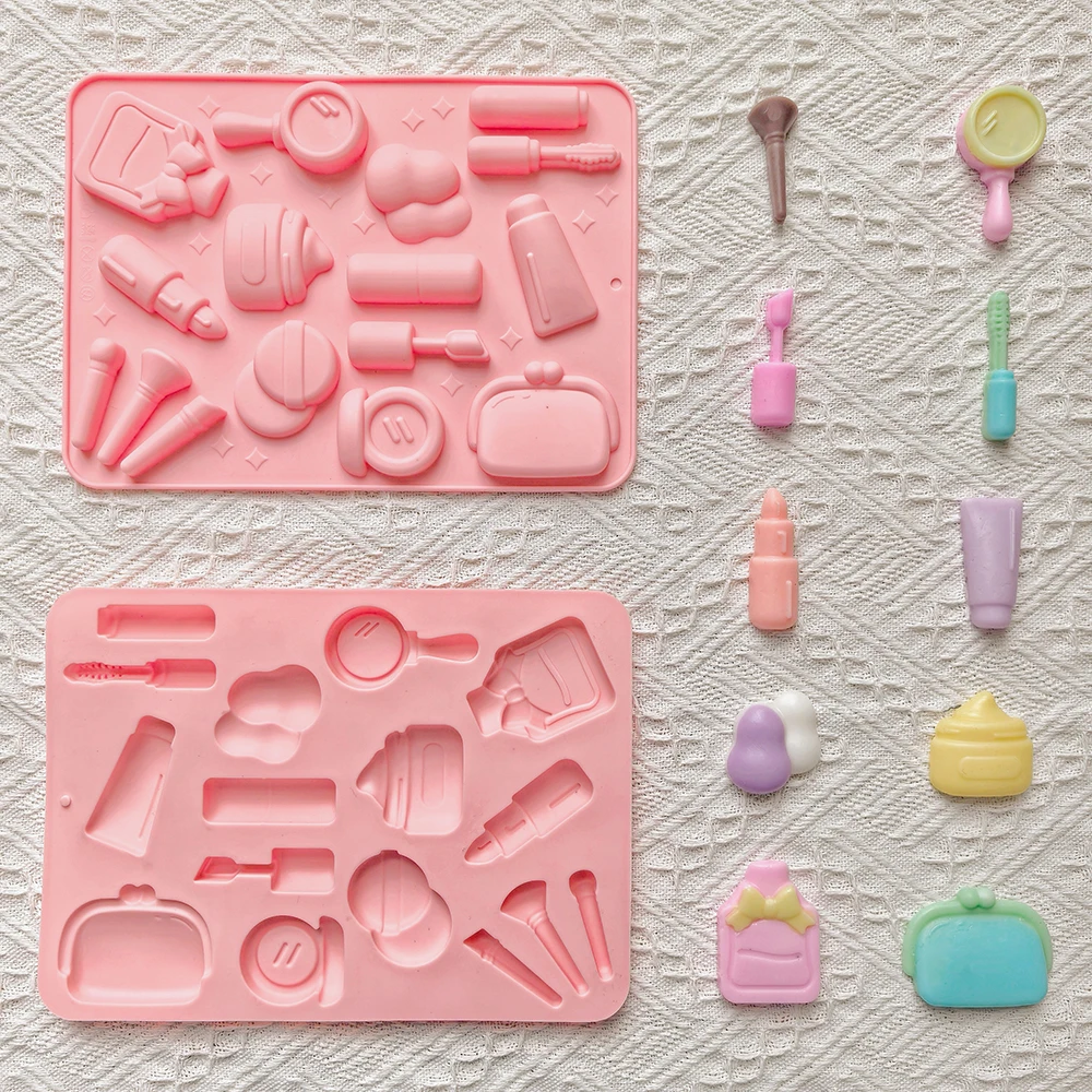 1pc 16 cavity chocolate silicone mold DIY candy, biscuit, cake decoration baking utensils with different beauty tool shapes