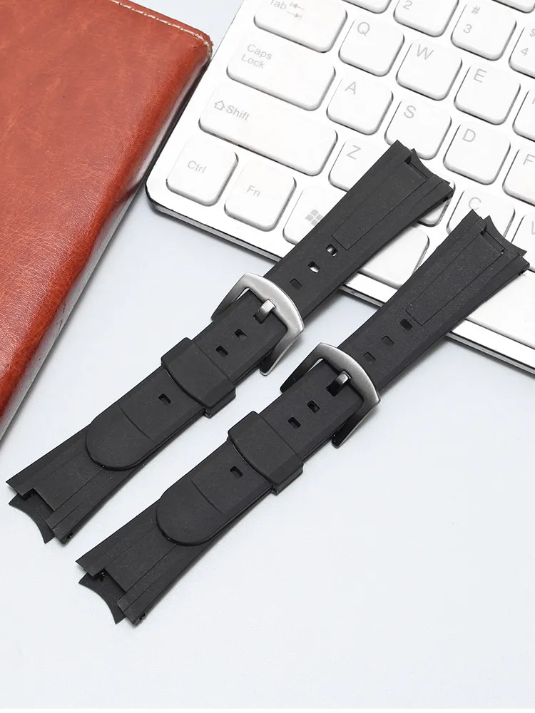 Soft Silicone Watch Strap Male Replacement Strap for Casio EDIFICE Series EF-305D view 2