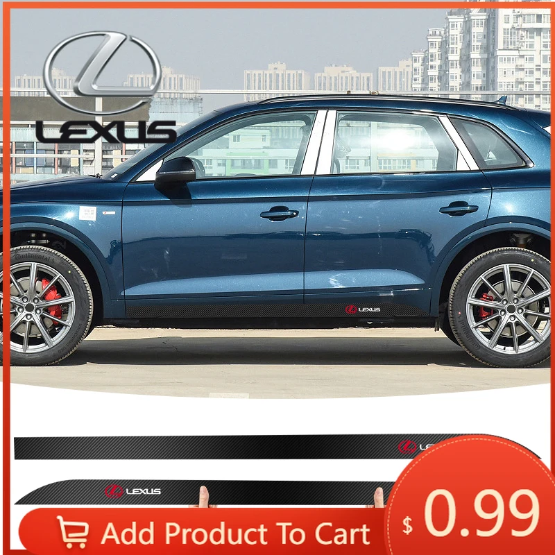 

Наклейки для интерьера автомобиля, 2 шт., наклейки на боковые полосы дверей, виниловые наклейки на кузов для Lexus F SPORT LBX NX RX 350h 450h ES UX 300e GS