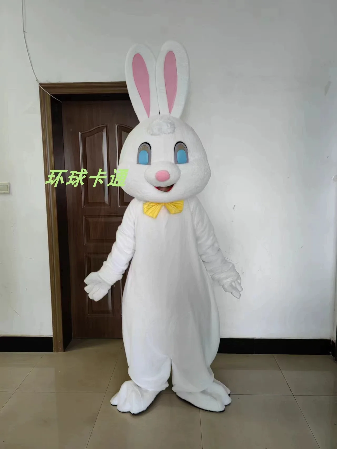 New Adult Rabbit Bunny WHite Mascot Costume Halloween Christmas Dress Full Body puntelli Outfit Costume da mascotte