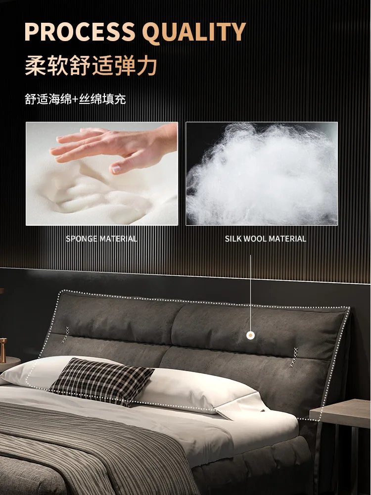 Bedroom furniture modern simple cloth bed light luxury high-grade detachable Italian bed science and technology cloth double bed