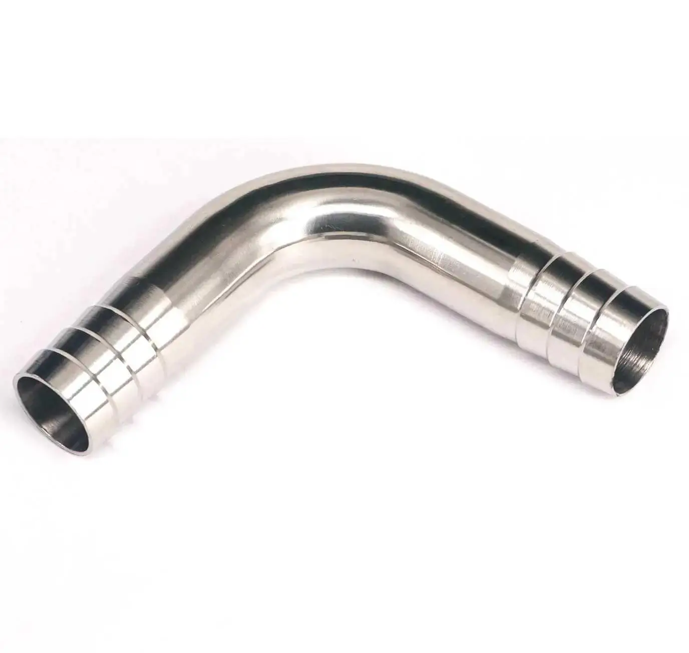 Fit Tube I.D 12.7/16/19/22/25mm 304 Stainless Steel Sanitary 90 Degree Elbow Pipe Fitting Hose Barb Connnector