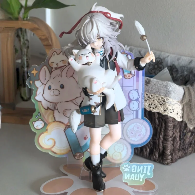 

Honkai Star Rail 20cm Jing Yuan Anime Figure Original Little Dot Cat Series Rise Up Collectible PVC Model Toy Gift Display Decor