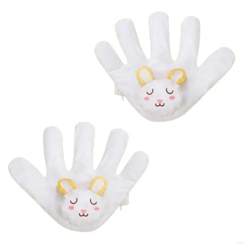 090B Baby Pillow Cartoon Left Right Hands Baby Safety Palm Pillow Kids Soft Soothing Palm Hands