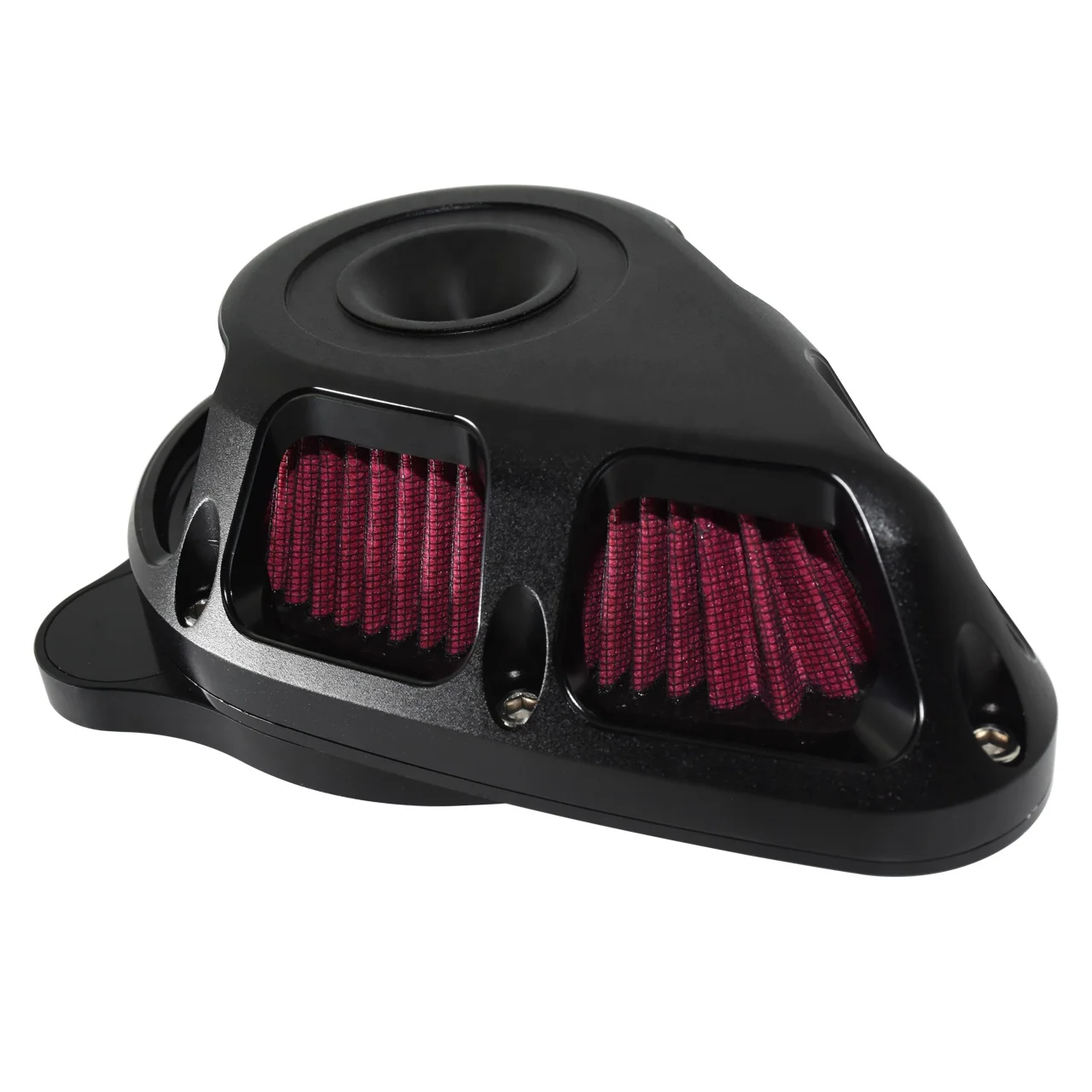 

STLF Motorcycle Matte Black Red Element Air Filter for Harley Sportster XL 04-19 Dyna 00-17 Softail 00-18 Touring FLHX FLHR 00-2
