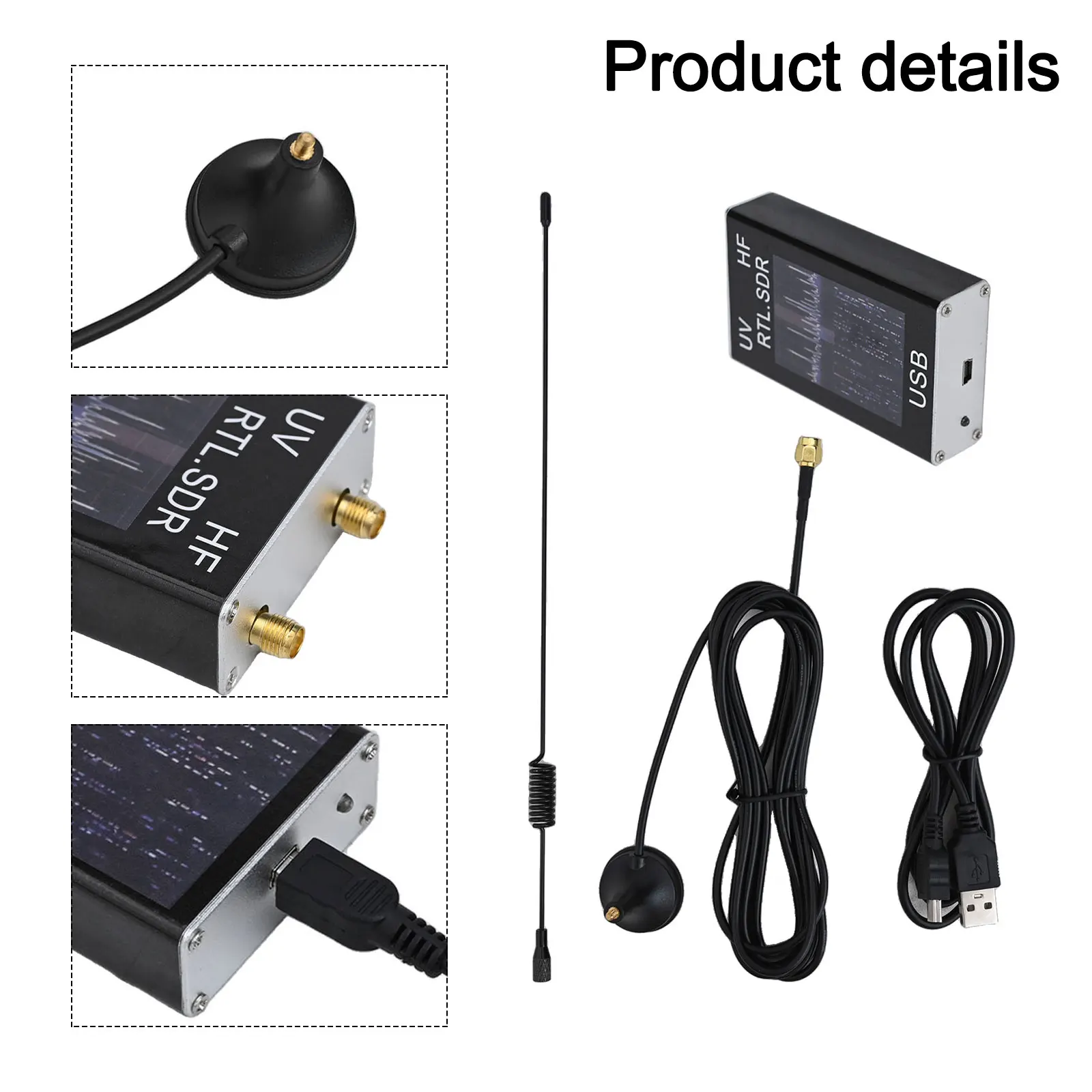 Compact USB Tuner Receiver with R820T2 Chipset 100KHz to 1766MHz Perfect for Wireless Temperature Sensor Reception