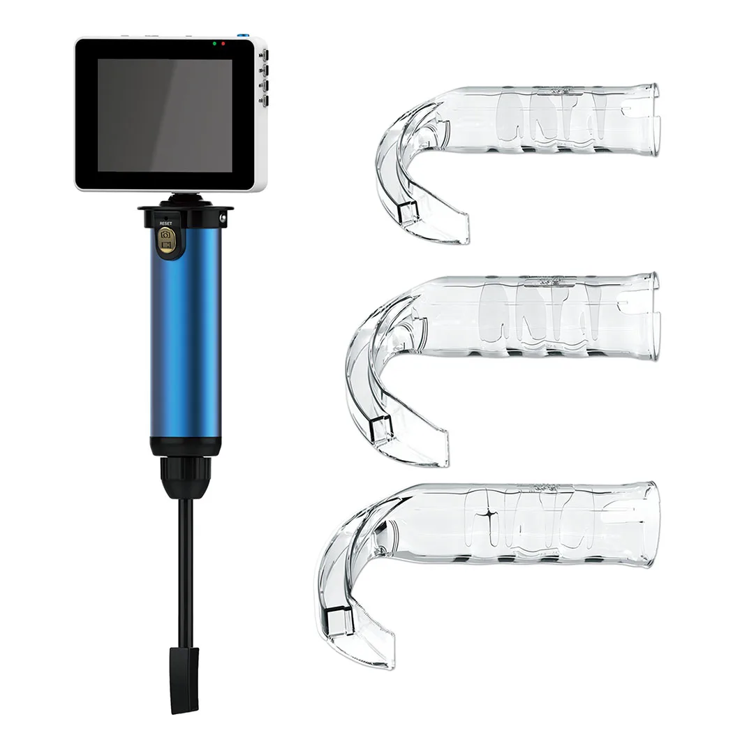 

Professional Hospital Use Portable 3 Inch LED Screen Anti-fog Plastic Blades Video Laryngoscope