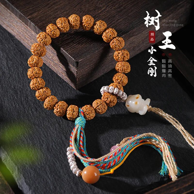 

Nepalese popped meat King Kong single ring bracelet, retro Tibetan small King Kong Wenwan Buddha bead bracelet.