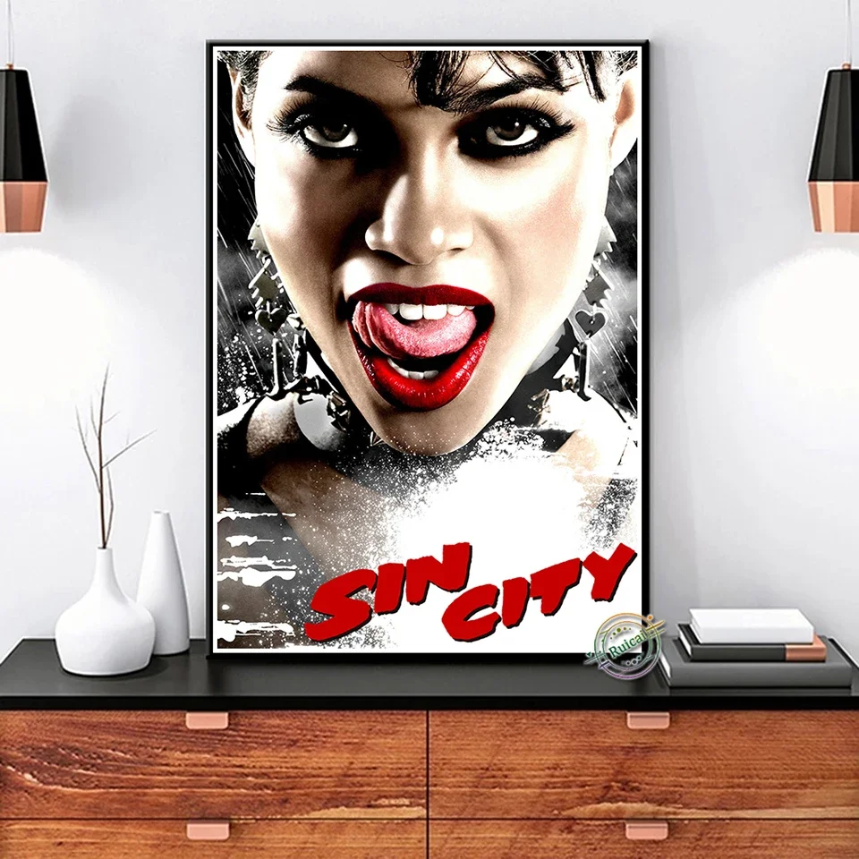 Sin City Movie Poster Canvas Painting Wall Art Prints Pictures For Living Bar Modern Home Decor Gift