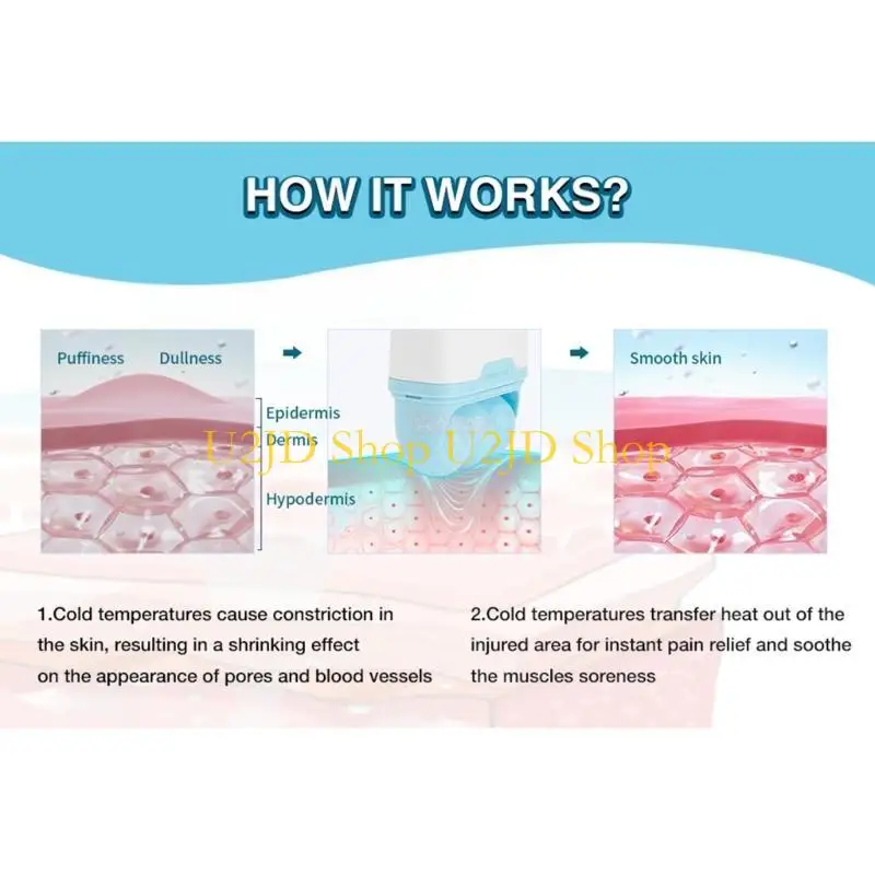 

U2JD дорожные ролики для льда для лица, ролики для лица со льдом, инструменты для ухода за кожей, ролики для лица со льдом