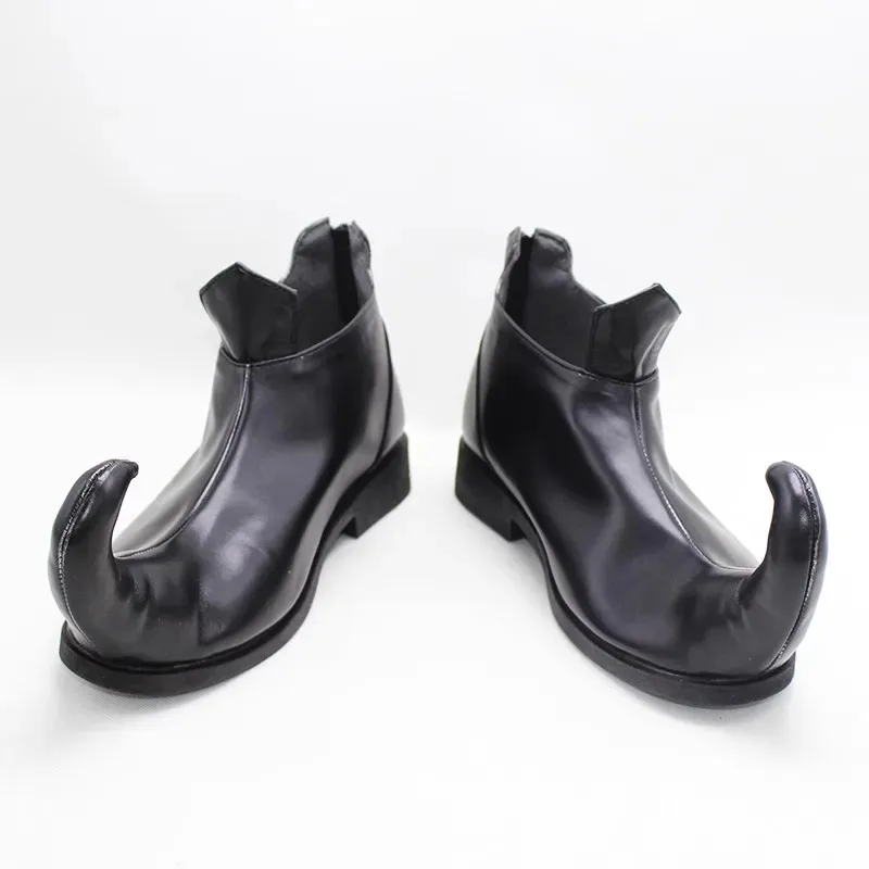 Navidad Elf Buddy Zapatos de cosplay negros Botas Halloween mj:3