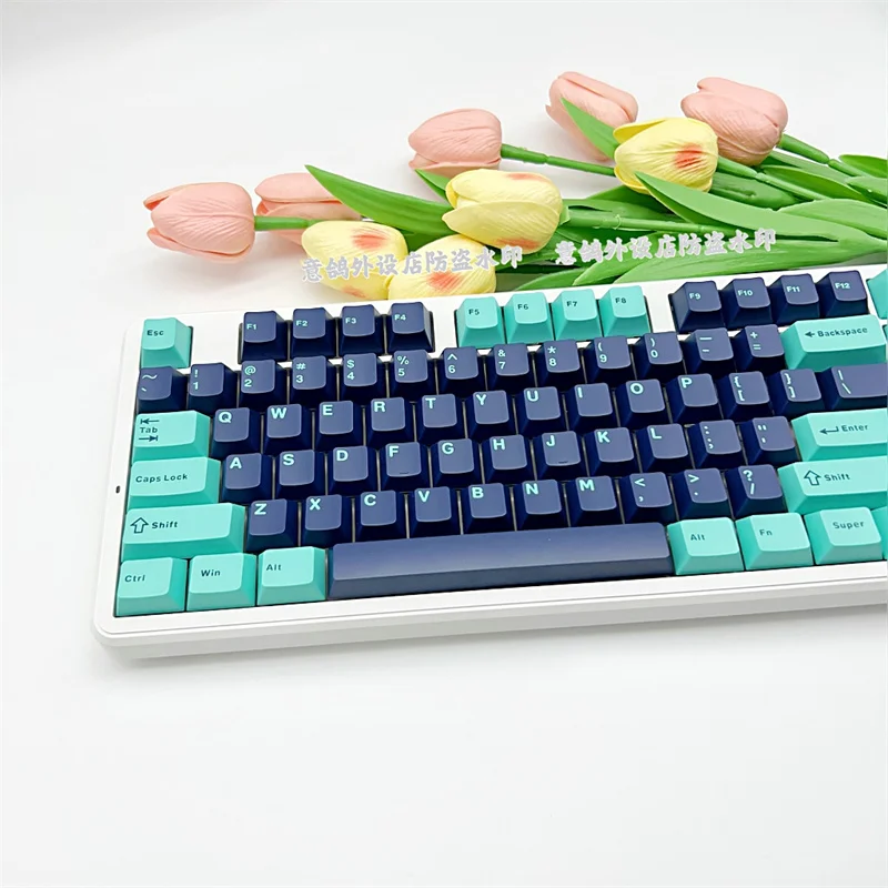 Tiffany PBT Keycap 120 Keys Cherry Profile Mechanical Keyboard Two-Color Injection Molding Custom Mx Switch 61 64 68 87 108 Key