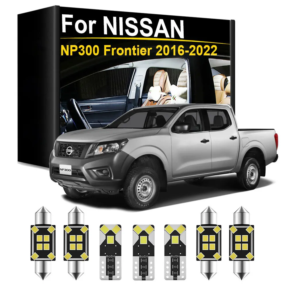 Für Nissan NP300 2016 2017 2018 2019 2020 2021 2022 Auto-Innenraum-LED-Licht, Kuppel- und Kennzeichenbeleuchtung, Canbus-Zubehör, Autoteile