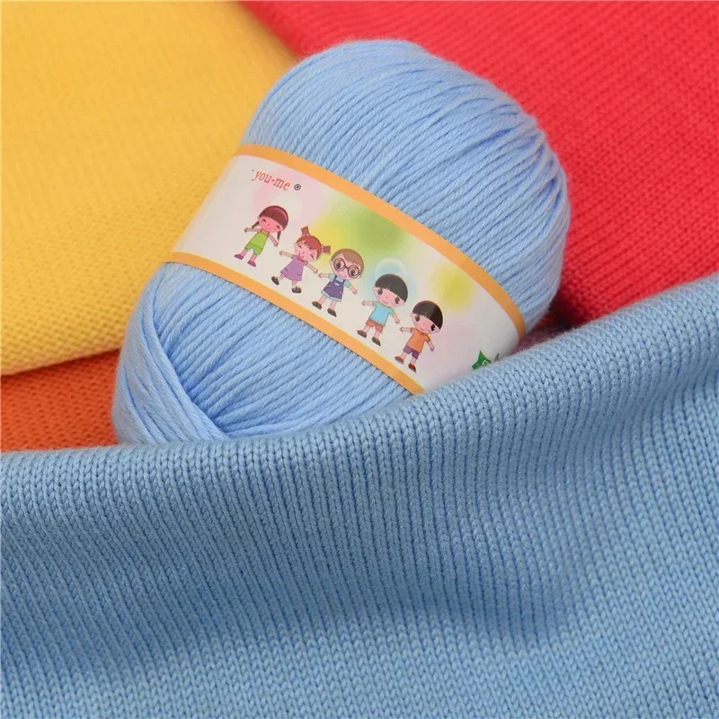 2pcs Cotton Knitting Yarn Soft Warm Yarn for Hand Knitting Anti-Bacterial Yarn Supplies