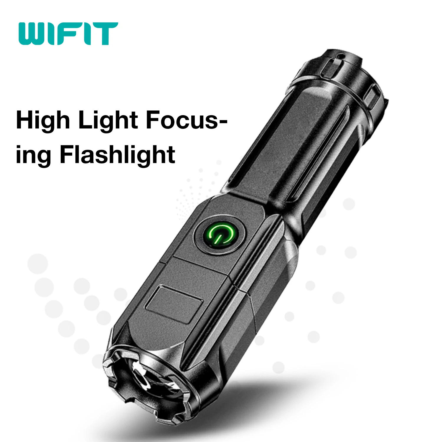 Telescopic Zoom Tactical Flashlights Highlight Wick MICRO Fast Charge 4 Lighting Modes Long-Range Waterproof Camping Fishing