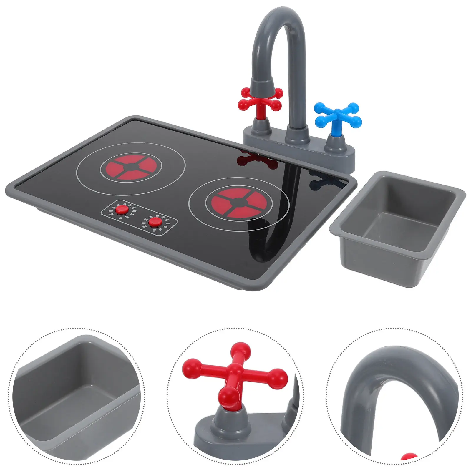 

Набор из 3-х игрушечных кухонных приборов для детей: реалистичная имитация плиты, приключения с приготовлением еды, ролевые игры для малышей